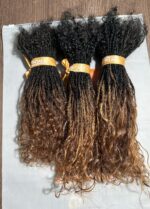 HANDMADE SISTERLOCS WITH CURLS HUMAN HAIR (Colour 1B/30 Ombre)