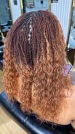 0.1-0.2mm PREORDER Interlocking Locs Extensions Wavy Curl Human Hair (Colour 30/35 Ombre)