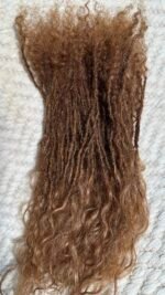 0.1-0.2mm PREORDER Interlocking Locs Extensions Wavy Curl Human Hair (Colour 27/30 Mix) - Image 2