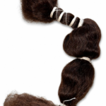 Wet & Wavy Human Hair Extensions | Soft Reusable Curly Wavy Hair for Natural Protective Styles (Colour 33)