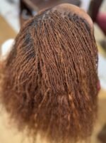 0.1–0.2mm Interlocking Loc Extensions With Wavy Curly Tips – 100% Human Hair, Colour 33/340 Mix