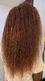 0.1–0.2mm Interlocking Loc Extensions With Wavy Curly Tips – 100% Human Hair, Colour 33/340 Mix - Image 4