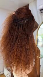 0.1–0.2mm Interlocking Loc Extensions With Wavy Curly Tips – 100% Human Hair, Colour 33/340 Mix - Image 3