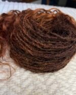 Interlocking Human Hair Loc Extensions with Wet & Wavy Jerry Curl Tips – Colour 33/340 Ombre - Image 3